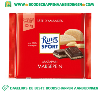 Ritter Sport Chocoladereep marsepein aanbieding