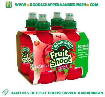 Robinsons Fruitshoot aardbei & framboos 4-pak aanbieding