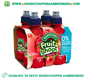 Robinsons Fruitshoot rood fruit geen suiker toegevoegd 4-pak aanbieding