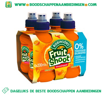 Fruitshoot sinaasappel geen suiker toegevoegd 4-pak aanbieding