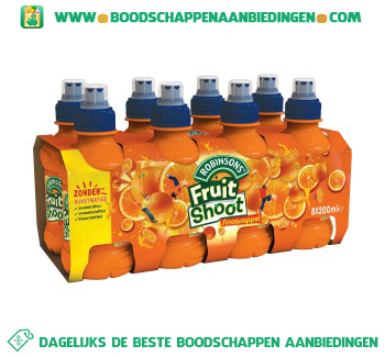 Robinsons Fruitshoot sinaasappel pak 8 flesjes aanbieding