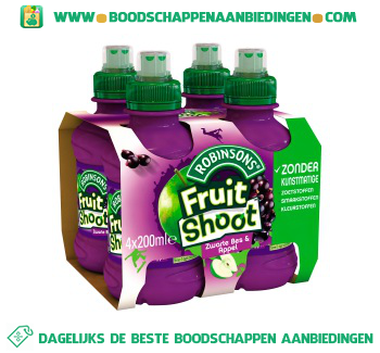 Robinsons Fruitshoot zwarte bes & appel 4-pak aanbieding