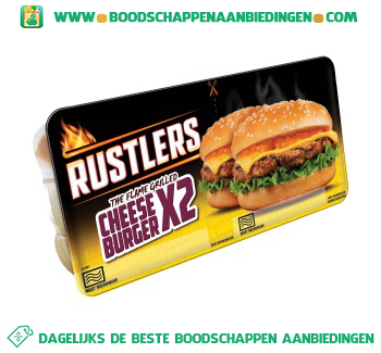 Rustlers Cheeseburger twin pack aanbieding