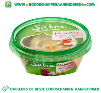 Sabra Houmous knoflook paprika aanbieding