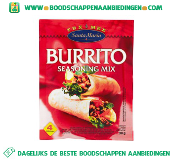 Santa Maria Burrito seasoning mix aanbieding