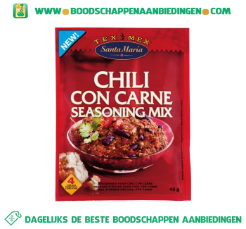 Chili con carne seasoning mix aanbieding