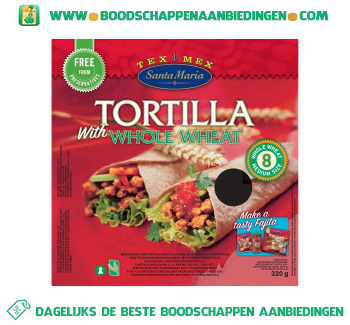 Tortilla whole wheat aanbieding