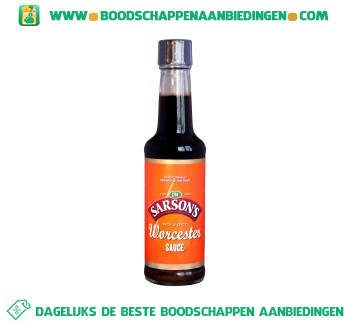 Sarson`s Worcester sauce aanbieding