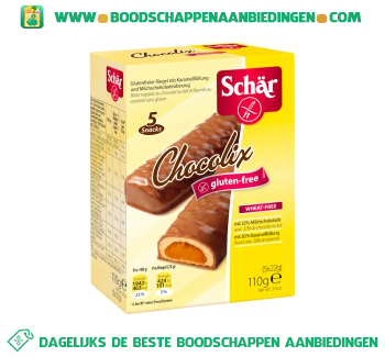 Schär Chocoladereep karamel glutenvrij aanbieding