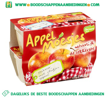 Appelmoesjes met stukjes appel aanbieding