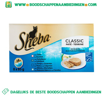 Sheba Classic paté vis 8-pak aanbieding