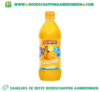 Slimpie Limonadesiroop sinaasappel suikervrij aanbieding