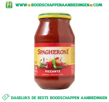 Spagheroni Pastasaus piccante aanbieding