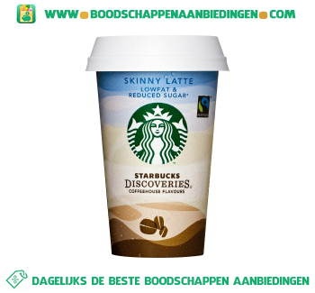 Starbucks Discoveries skinny latte aanbieding