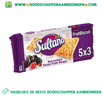 Sultana Fruitbiscuit bosvruchten aanbieding