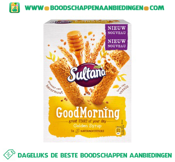 Sultana Goodmorning golden syrup aanbieding