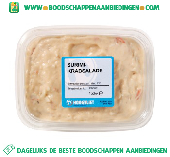 Surimi krabsalade aanbieding