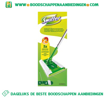 Swiffer Sweeper starterkit met 2 stofdoeken aanbieding