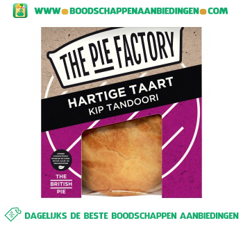 The Pie factory Kip tandoori pie aanbieding