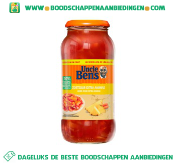 Uncle Ben`s Zoetzure saus extra ananas aanbieding