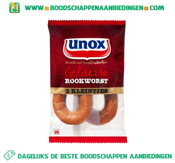 Unox Gelderse rookworst 2 kleintjes aanbieding