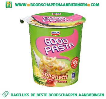 Unox Pasta goodpasta spaghetti carbonara aanbieding