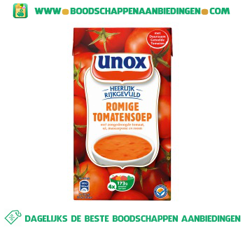 Unox Soep in pak romige tomatensoep aanbieding