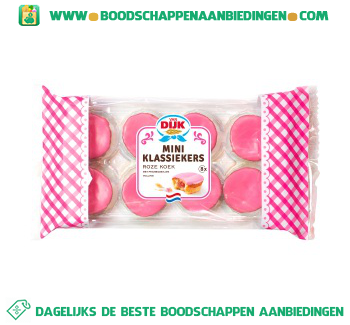 Mini klassiekers roze koek aanbieding