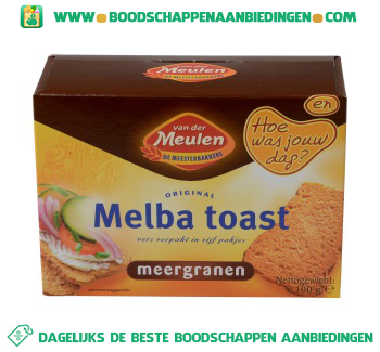 Van der Meulen Melba toast meergranen aanbieding