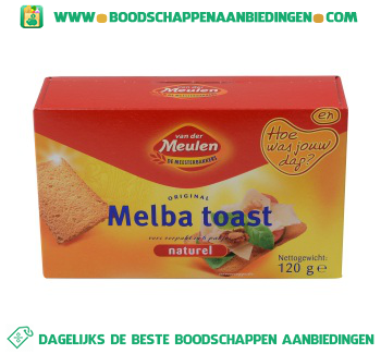 Van der Meulen Melba toast naturel aanbieding