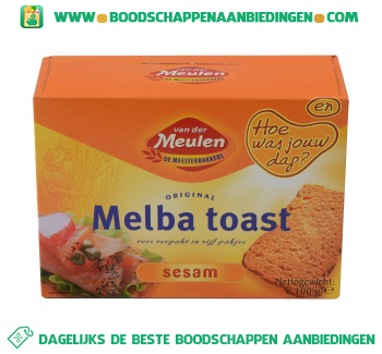 Van der Meulen Melba toast sesam aanbieding