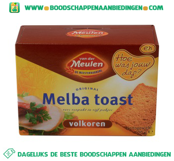 Melba toast volkoren aanbieding