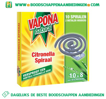 Vapona Naturel citronella spiraal aanbieding