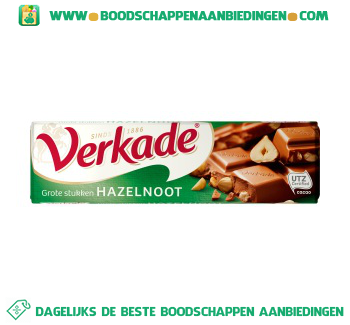 Verkade Chocoladereep melk & hazelnoot aanbieding