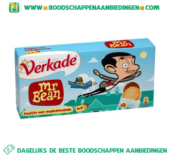 Verkade Mr. Bean koekjes met melkchocolade aanbieding
