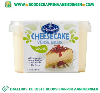 Verse basis voor cheesecake aanbieding