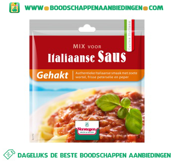 Mix voor Italiaanse saus gehakt aanbieding