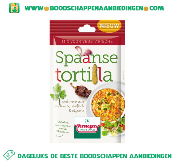 Mix voor vegetarische Spaanse tortilla aanbieding