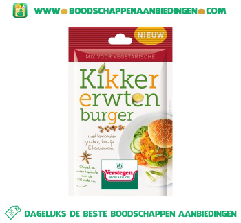 Mix voor vegetarische kikkerwt burger aanbieding