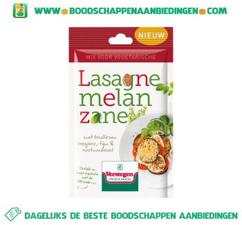 Mix voor vegetarische lasagne melazane aanbieding