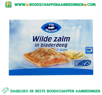 Wilde zalm in bladerdeeg aanbieding