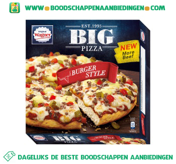 Big pizza burger style aanbieding