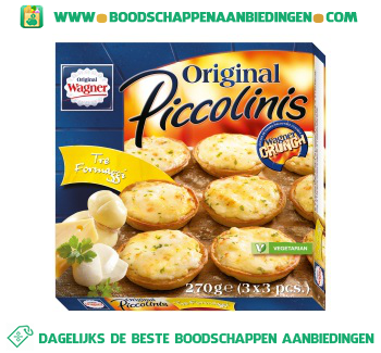 Wagner Original Piccolinis tre formaggi aanbieding