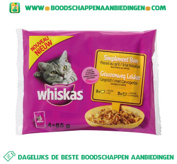 Whiskas Gewoonweg lekker gegrild met gevogelte aanbieding