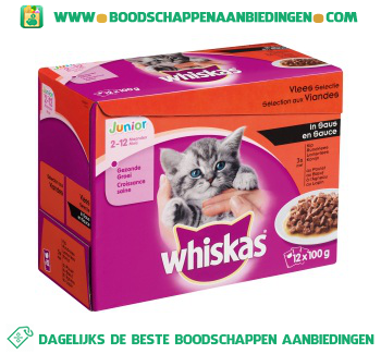 Whiskas Junior multipak 12-pak aanbieding