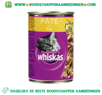 Whiskas Paté met kip aanbieding