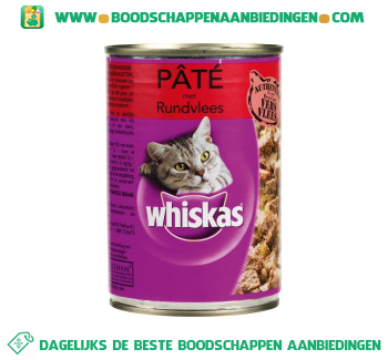 Whiskas Paté met rundvlees aanbieding