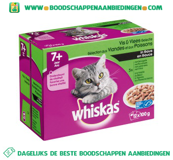 Whiskas Senior brokjes in saus 12-pak aanbieding