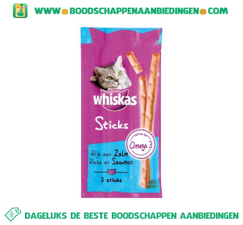 Whiskas Sticks zalm aanbieding