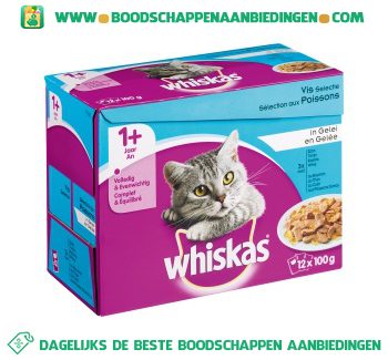 Whiskas Visselectie in gelei 12-pak aanbieding